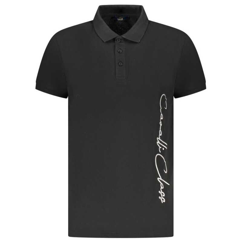 Cavalli Class Black Cotton Men Polo Shirt, theFeinheit