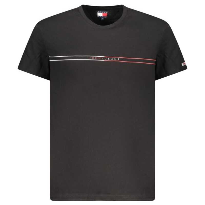 Tommy Hilfiger Black Cotton Men T-Shirt, theFeinheit