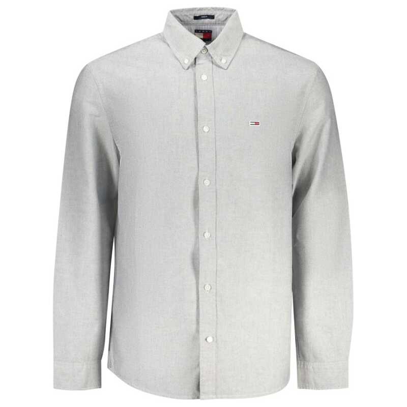 Tommy Hilfiger Gray Cotton Men Shirt, theFeinheit