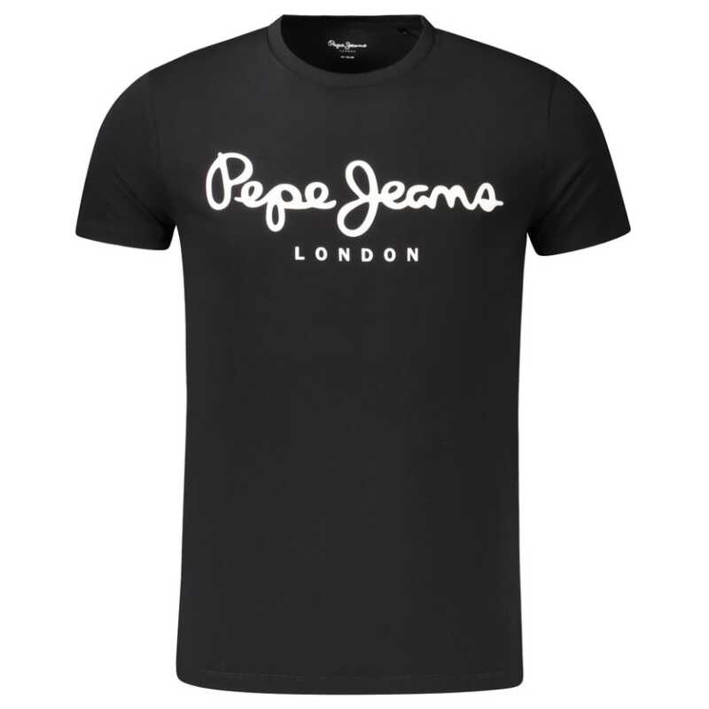 Pepe Jeans Black Cotton Men T-Shirt, theFeinheit