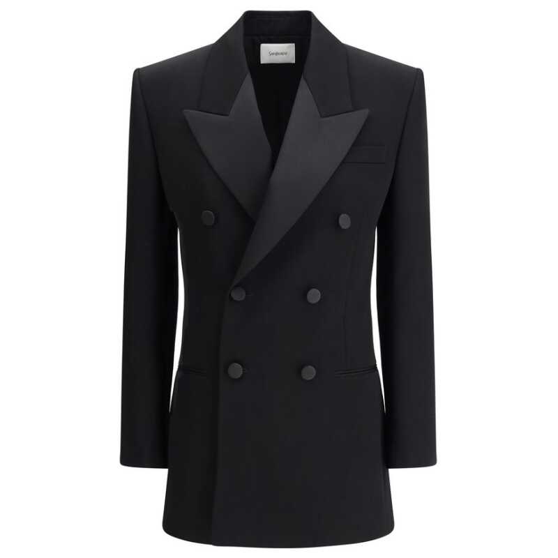 Saint Laurent Double-breasted Blazer Dress, theFeinheit