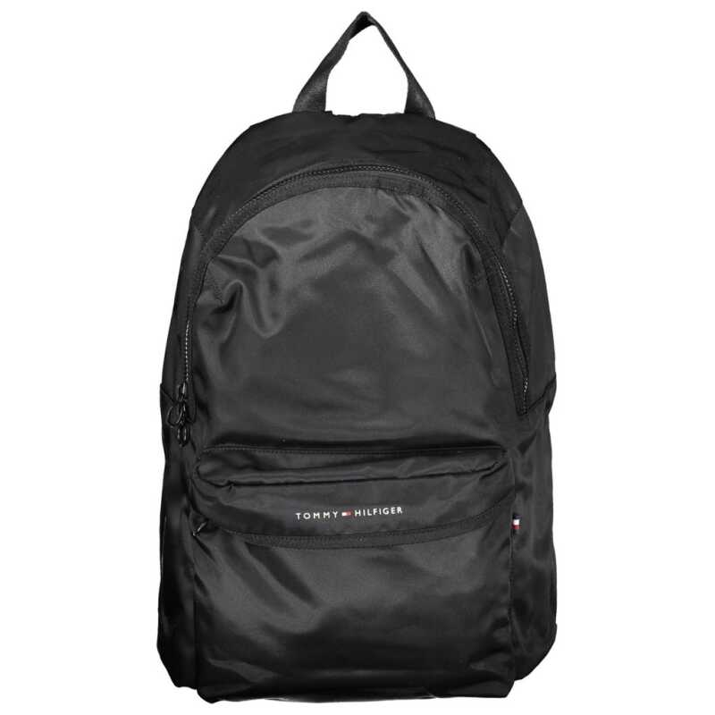 Tommy Hilfiger Black Polyester Backpack, theFeinheit