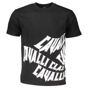 Cavalli Class Black Cotton T-Shirt