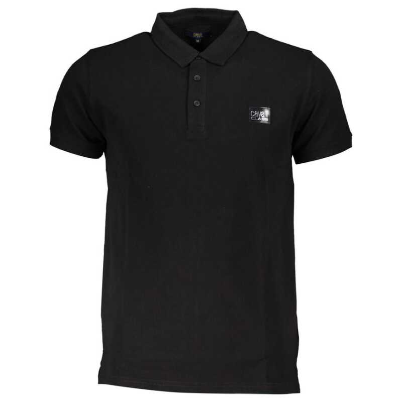 Cavalli Class Black Cotton Polo Shirt, theFeinheit