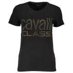 Cavalli Class Black Cotton Tops & T-Shirt