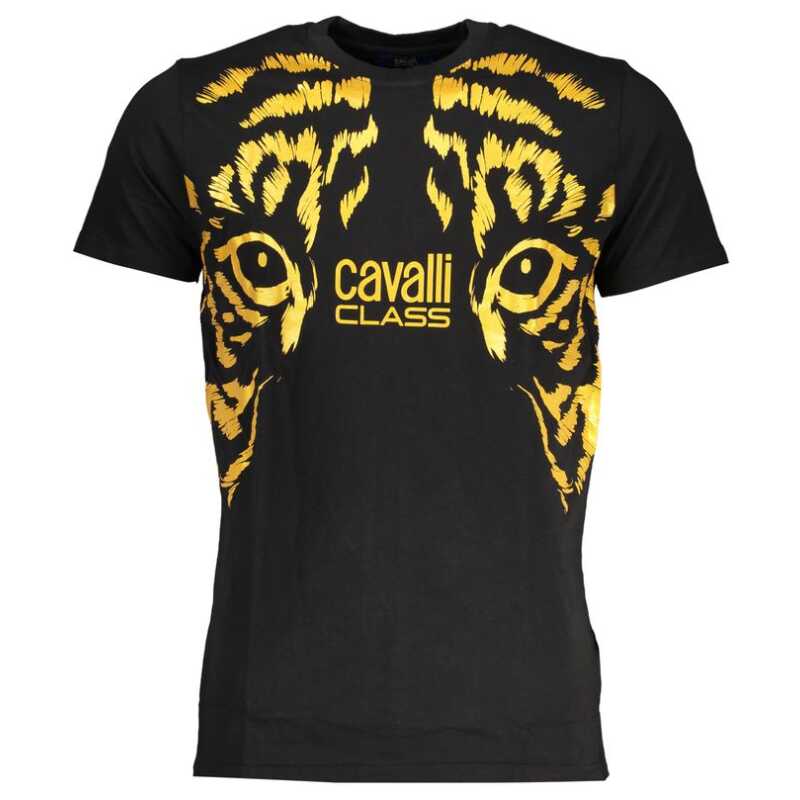Cavalli Class Black Cotton T-Shirt, theFeinheit
