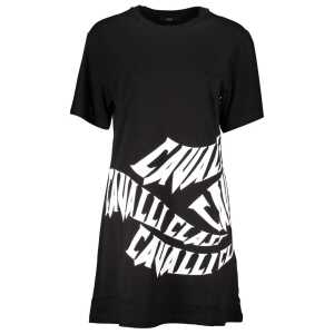 Cavalli Class Black Cotton Dress