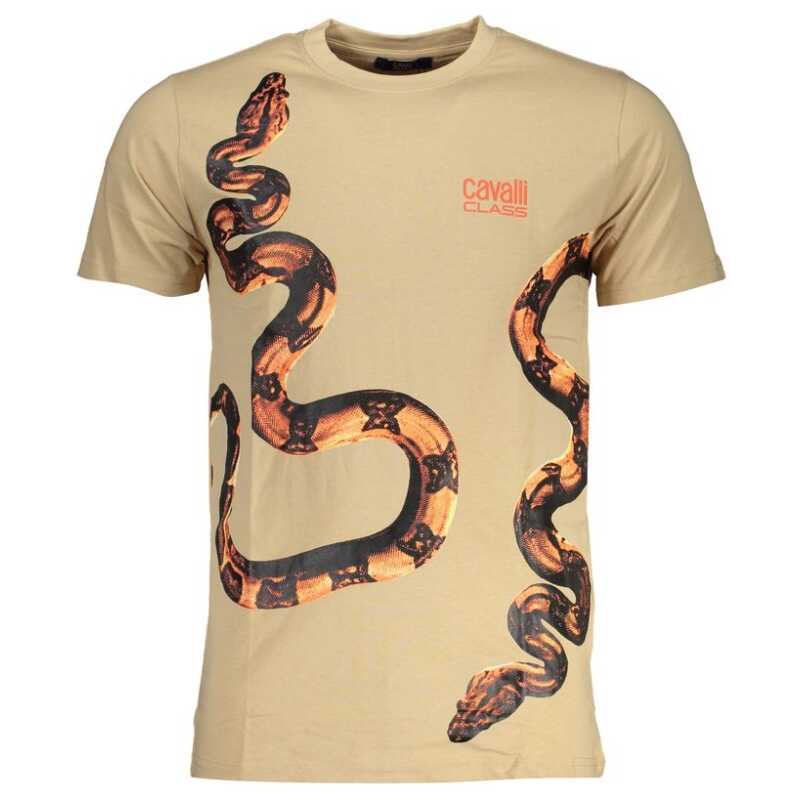 Cavalli Class Beige Cotton T-Shirt, theFeinheit