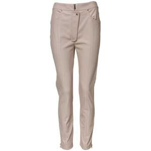 Elisabetta Franchi Beige High Waist Tapered Pants