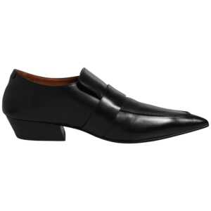 Marsell Black Soft Leather Loafer Pointed Toe Slip On Shoes