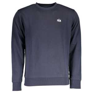La Martina Blue Cotton Sweater