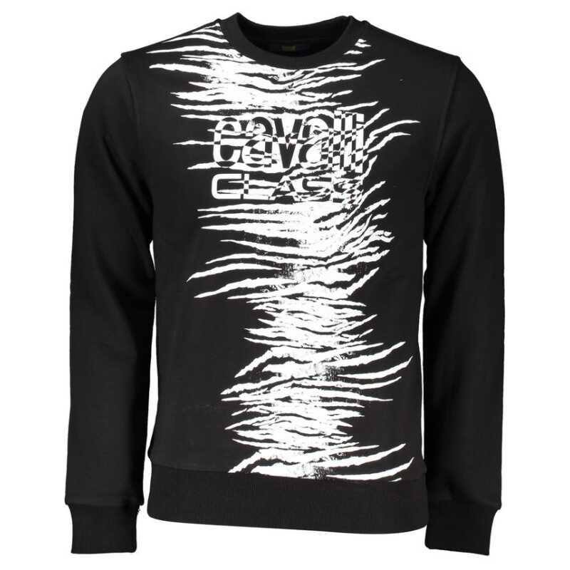 Cavalli Class Black Cotton Sweater, theFeinheit