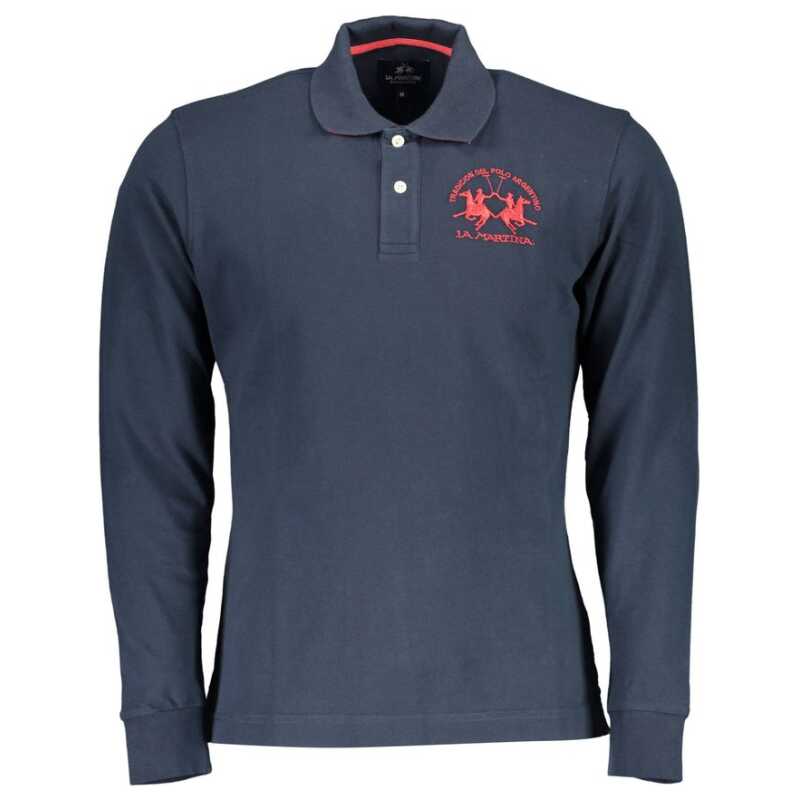 La Martina Blue Cotton Polo Shirt, theFeinheit