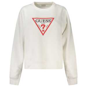 Guess Jeans White Cotton Sweater