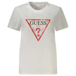 Guess Jeans White Cotton Tops & T-Shirt