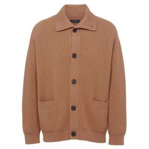 Prada Ribbed Knit Cashmere Cardigan