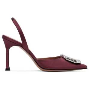 Amina Muaddi Camelia Sling 90 Satin Pumps
