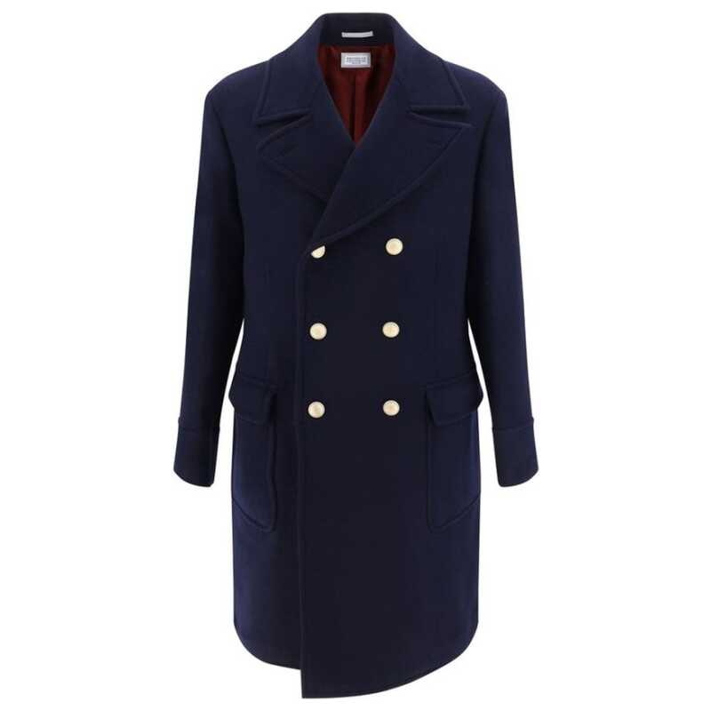 Brunello Cucinelli Martingale Double-Breast Coat, theFeinheit