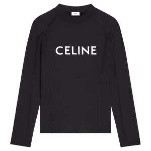 Celine Surf Logo Stretch-Jersey T-Shirt