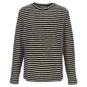 Jil Sander Striped Wool Compact Jersey T-Shirt