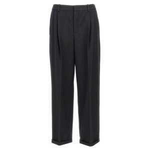 Saint Laurent Cashmere And Wool Flannel 90'S Striped Pants