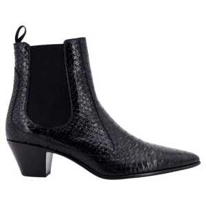 Celine Snake-Effect Leather Chelsea Boots