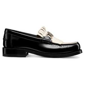 Dior Emblem Leather Loafers
