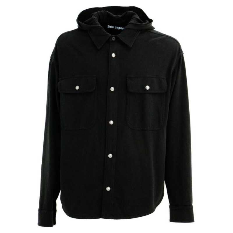 Palm Angels Classic Logo Hooded Overshirt, theFeinheit
