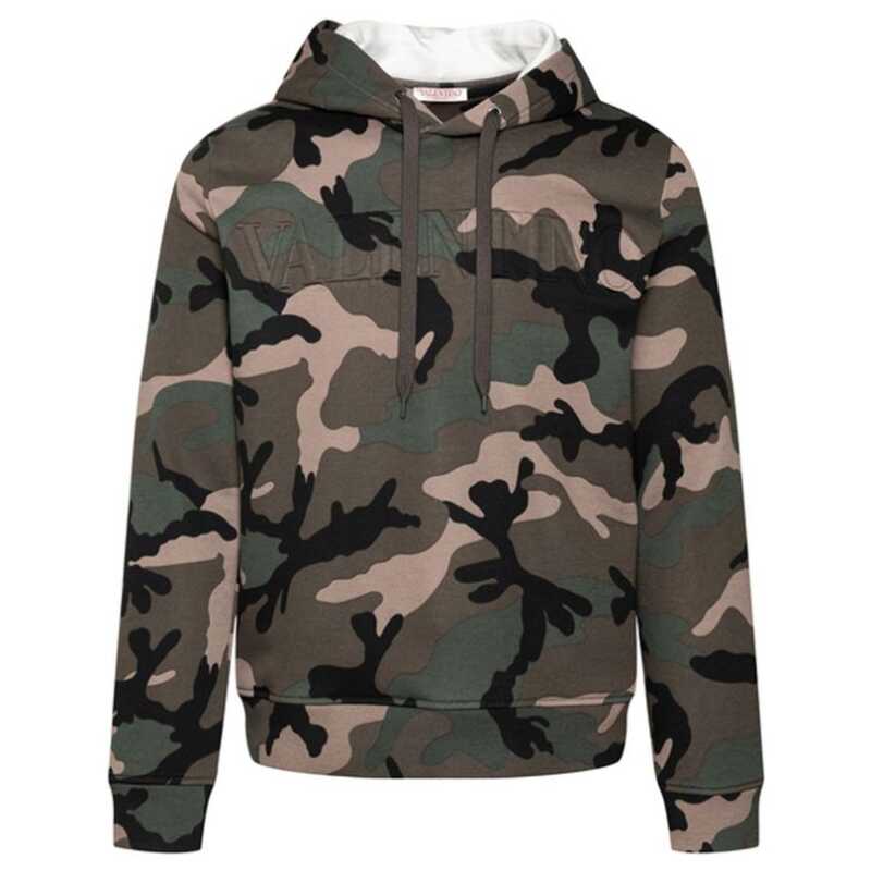 Valentino Camouflage Pattern Hoodie Sweatshirt, theFeinheit