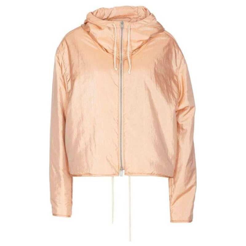 Jil Sander Blend Silk Zip-Up Hooded Jacket, theFeinheit