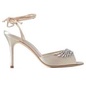 Manolo Blahnik Plumena 090 Satin Sandals