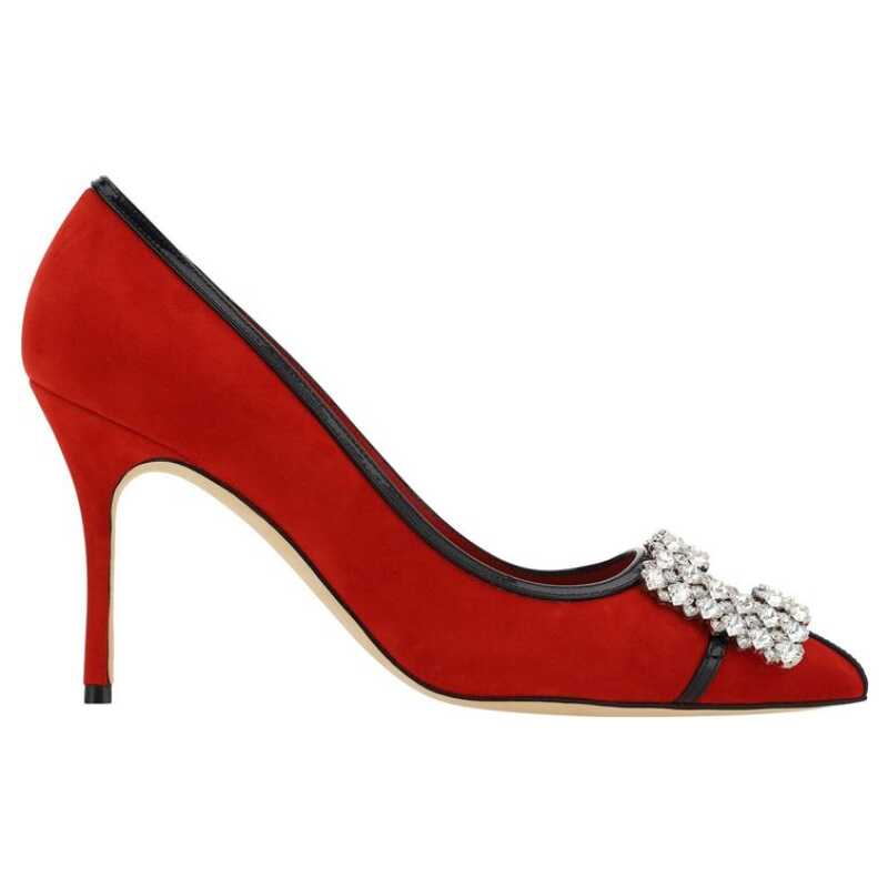 Manolo Blahnik Tuberian 90 Suede Pumps, theFeinheit