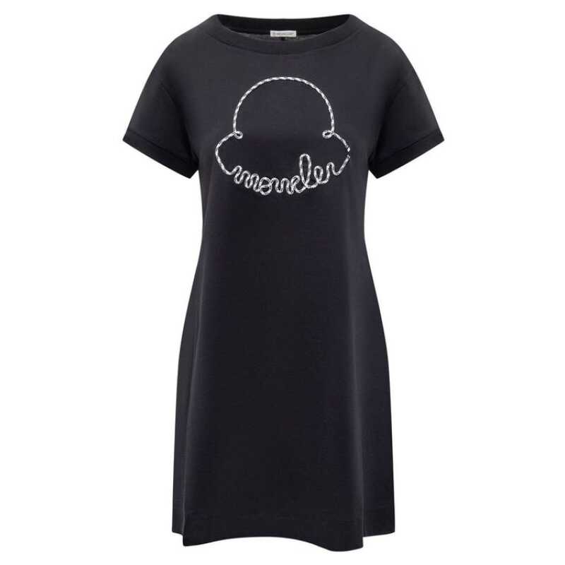 Moncler Cotton Logo Mini Dress, theFeinheit