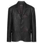 Prada Single-Breasted Leather Jacket