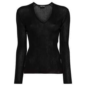 Tom Ford Sheer Fine-Ribbed Top