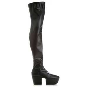 Prada Leather Platform Boots