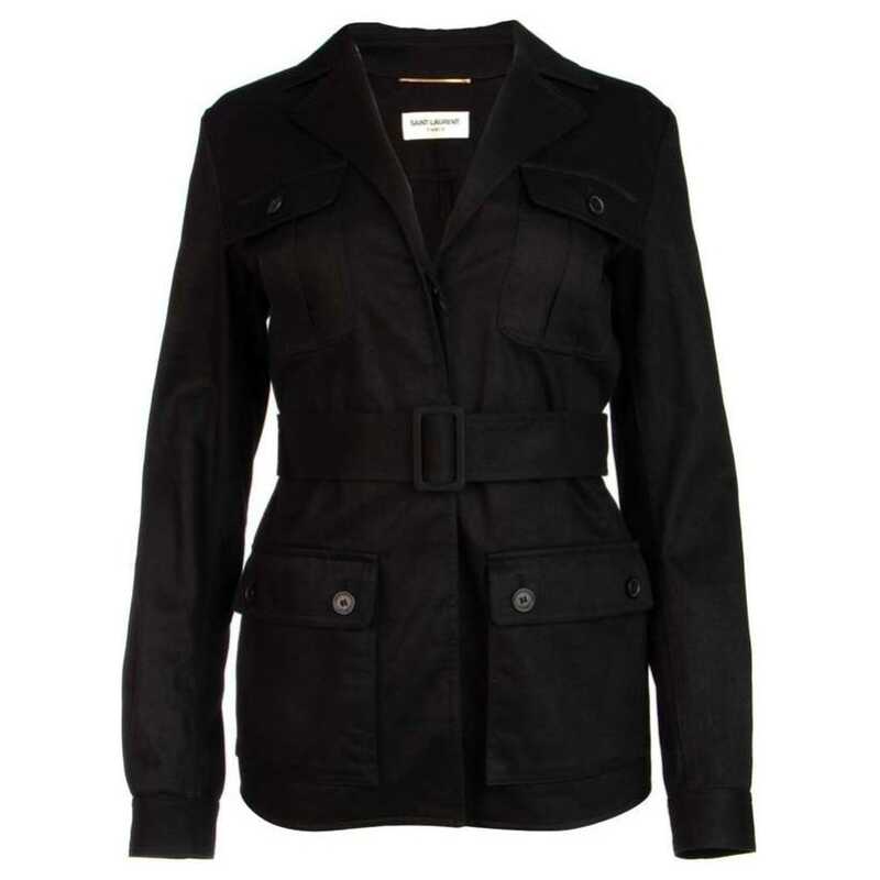 Saint Laurent Belted Flap Pocket Jacket, theFeinheit