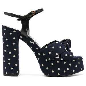 Saint Laurent Bianca Polka-Dot Sandals