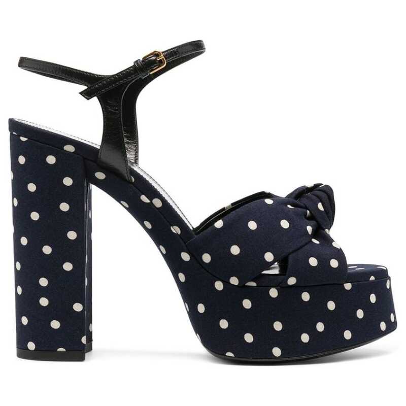 Saint Laurent Bianca Polka-Dot Sandals, theFeinheit