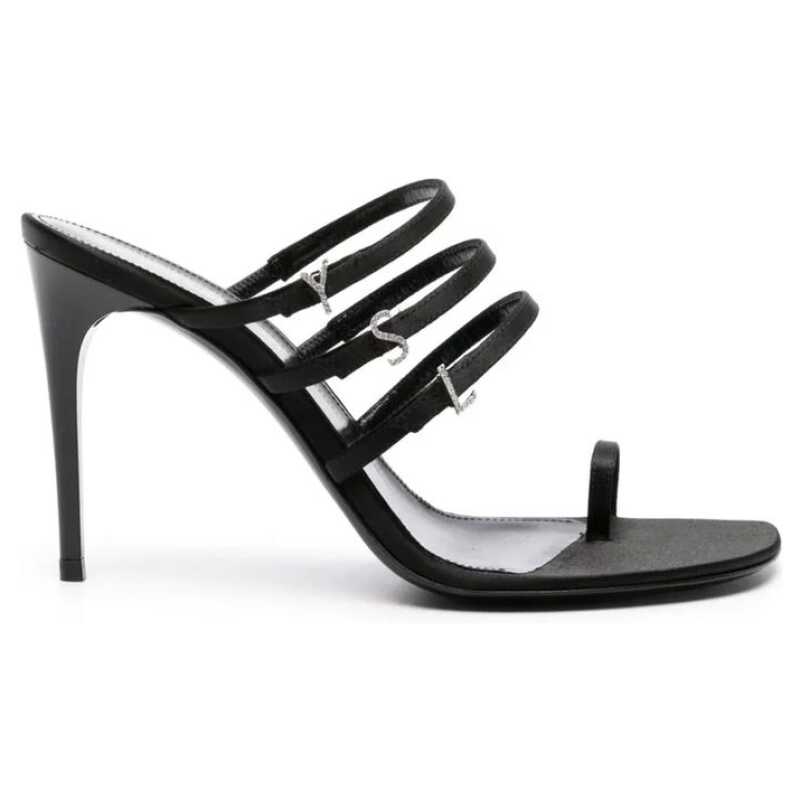 Saint Laurent Jerry 95 Satin Sandals, theFeinheit
