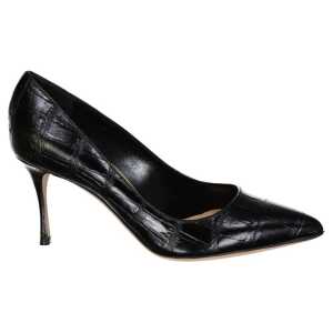 Sergio Rossi Godiva 075 Croc-Effect Leather Pumps