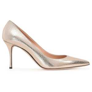 Sergio Rossi Godiva 090 Crack Mirror Leather Pumps