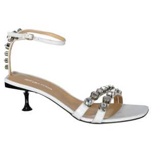 Sergio Rossi Leather Crystal Sandals