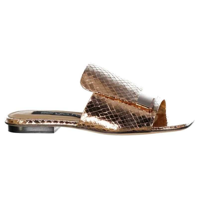 Sergio Rossi Leather Flat Sandals, theFeinheit