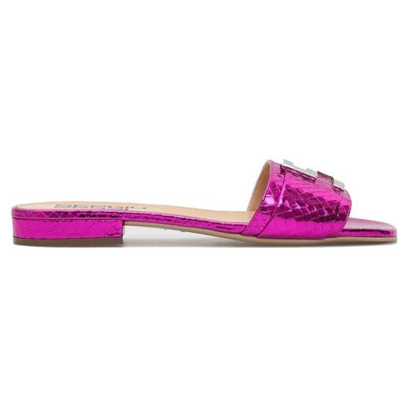 Sergio Rossi Leather Flat Sandals, theFeinheit