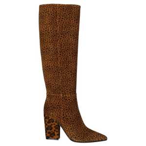 Sergio Rossi Leopard-Print Leather Boots