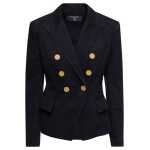 Balmain Double-Breasted Denim Blazer
