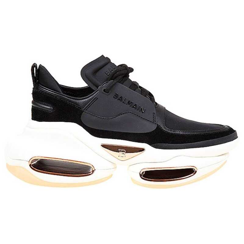 Balmain Leather And Fabric Sneakers, theFeinheit