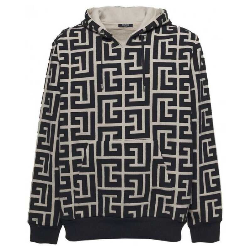 Balmain Monogrammed Hooded Sweatshirt, theFeinheit