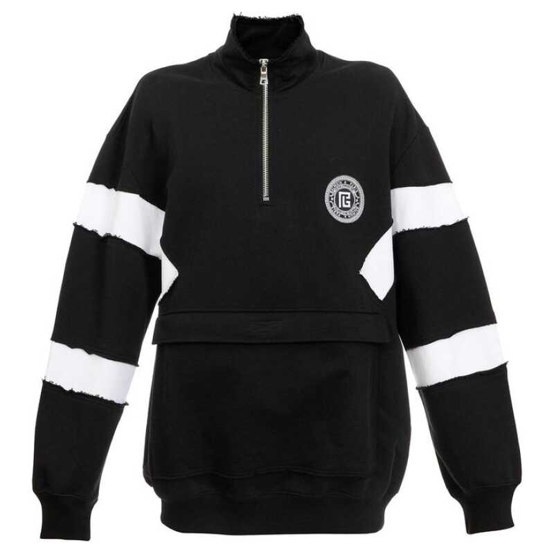 Balmain Circle Logo Cotton Sweatshirt, theFeinheit